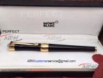 Perfect Replica Mont Blanc Etoile De Gold Clip Black Rollerball Pen AAA Copy